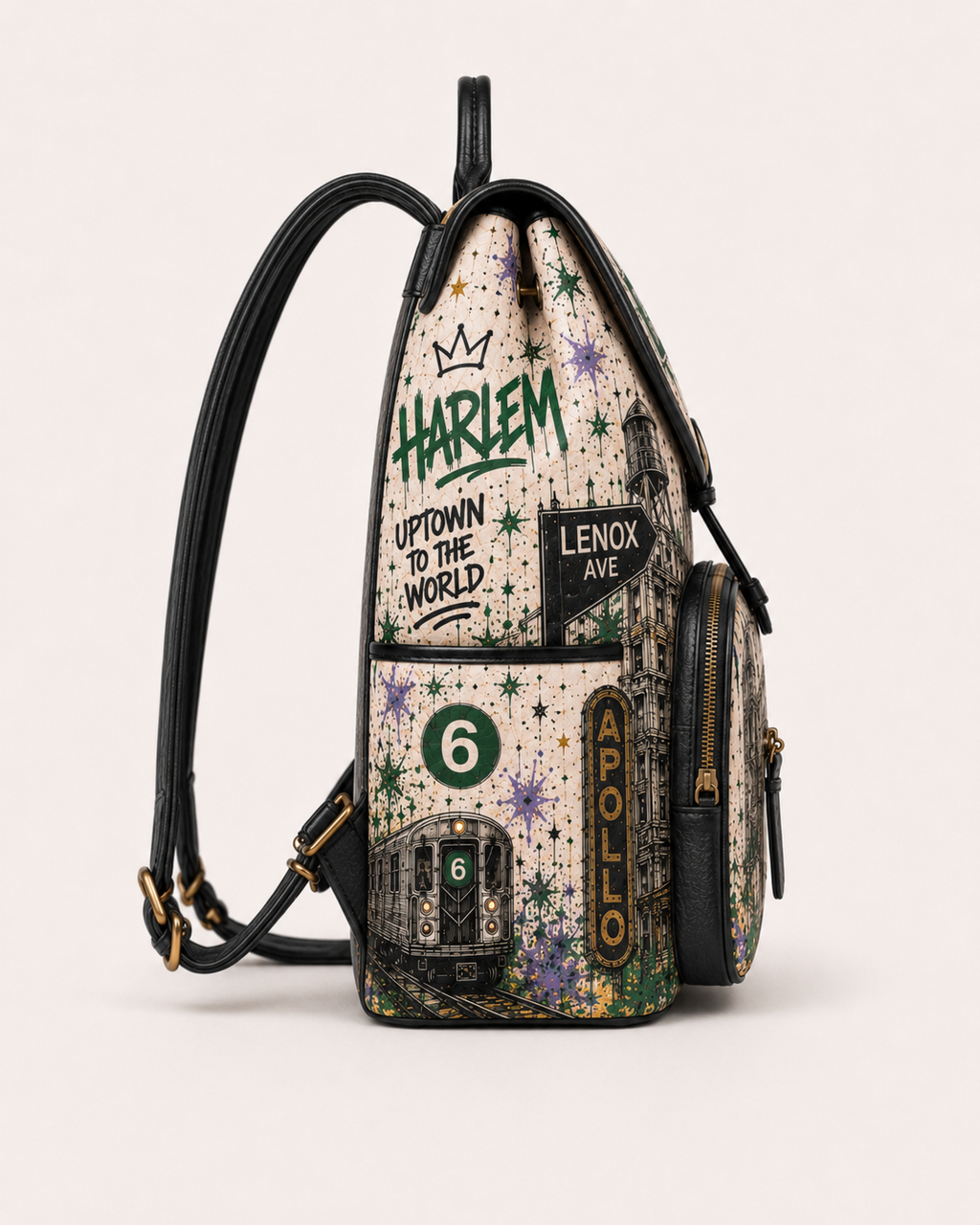 Harlem 6 Train Borough BookBag 🎒💚