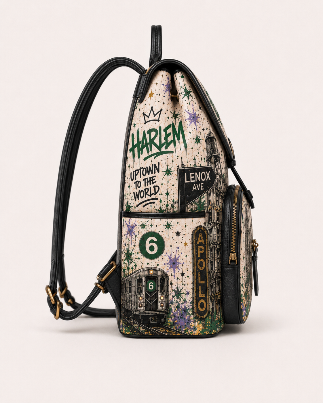 Harlem 6 Train Borough BookBag 🎒💚