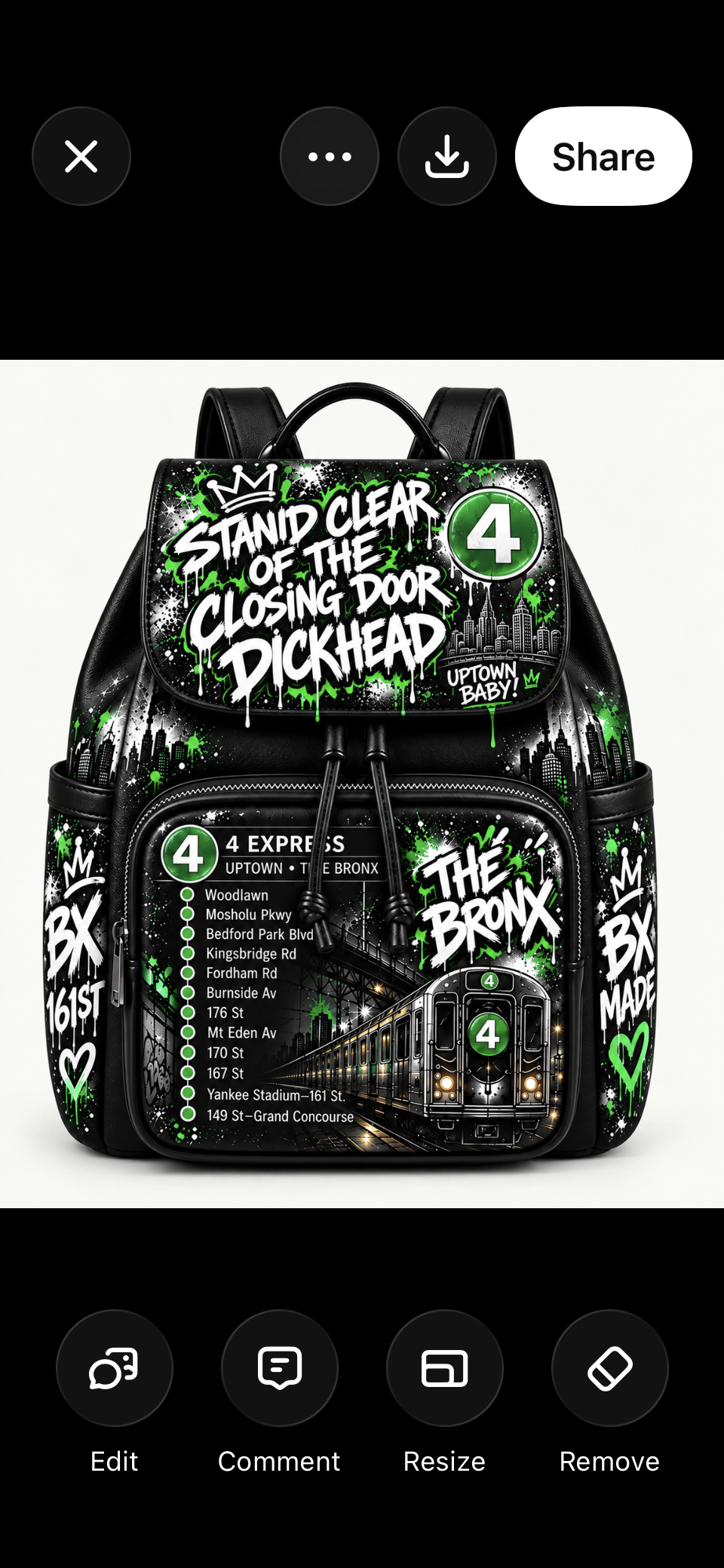 4 Train “Boogie Down Bronx” Borough Bookbag