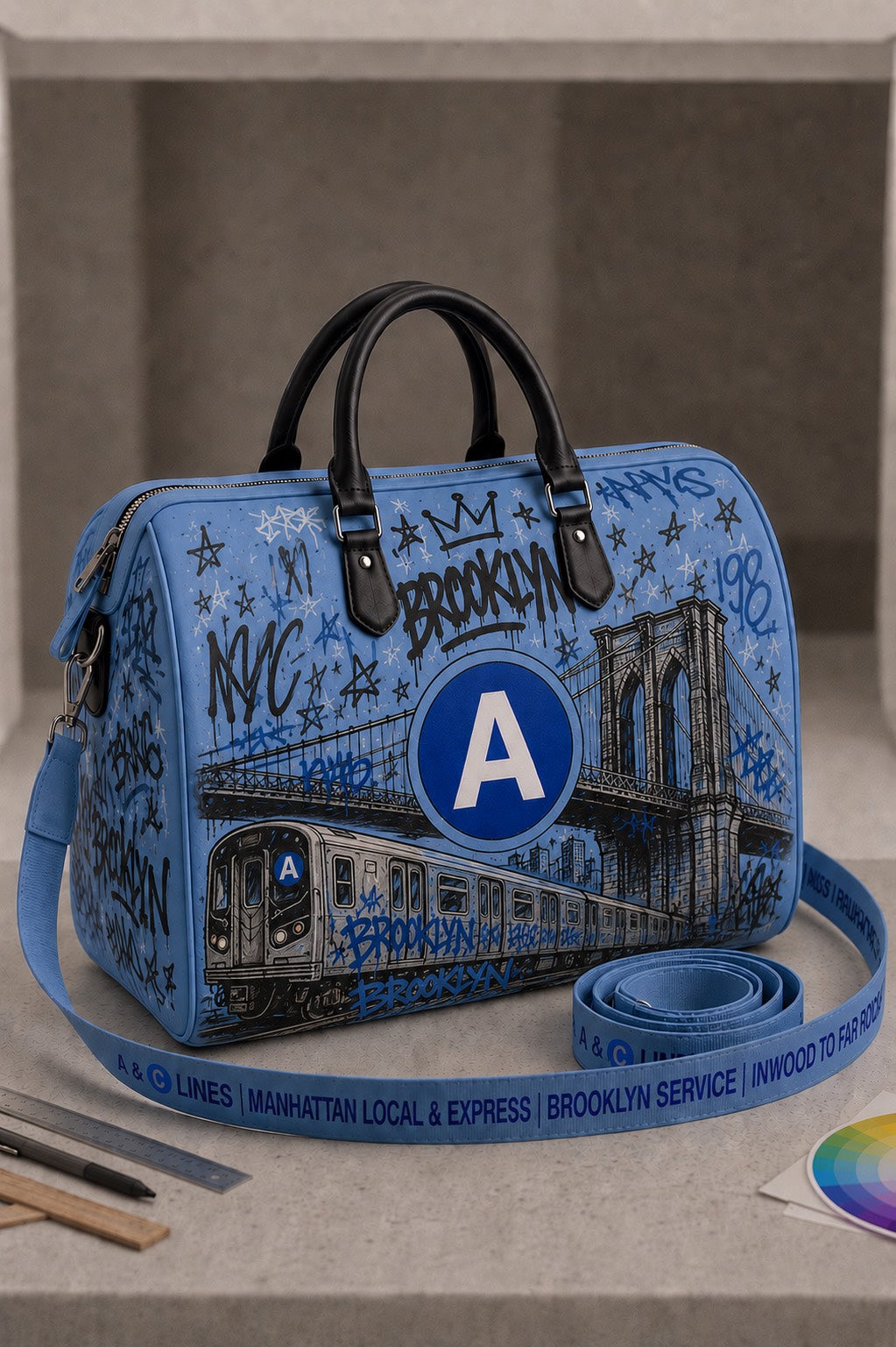 Borough Bags™ A Train Brooklyn Duffle
