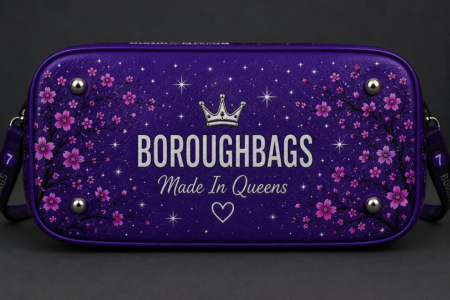 7 Line Queens Drawstring Bag