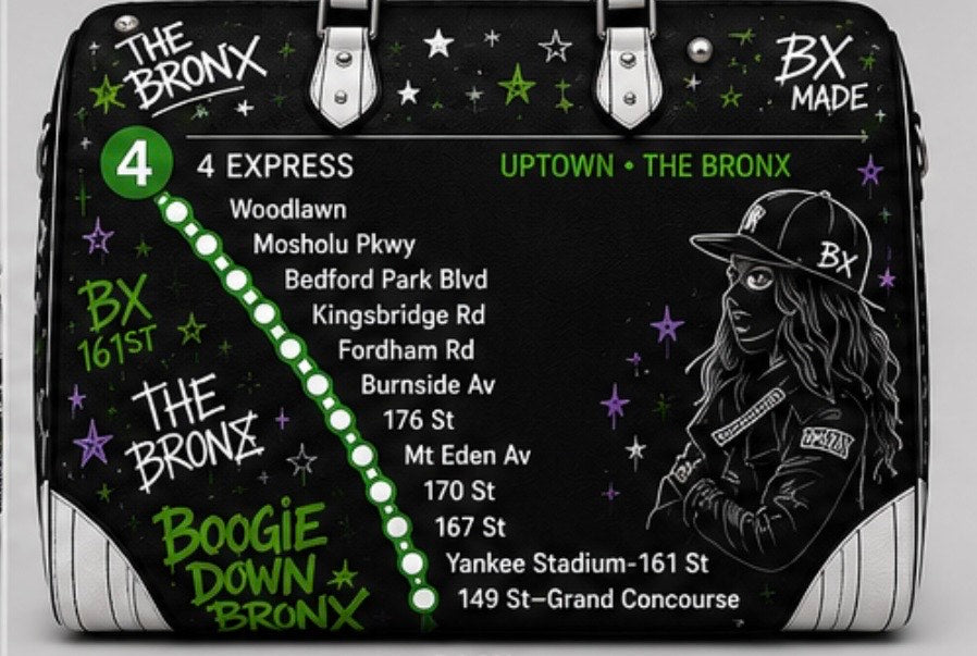 Boogie Down Bronx 4 Train Duffle Bag